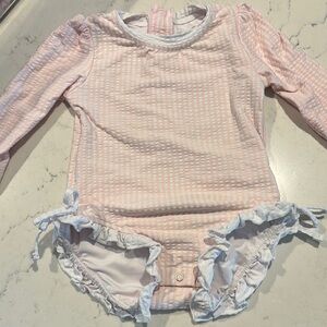 Pink Striped Kids One Piece